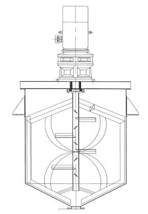 U型旋轉式真石漆攪拌機